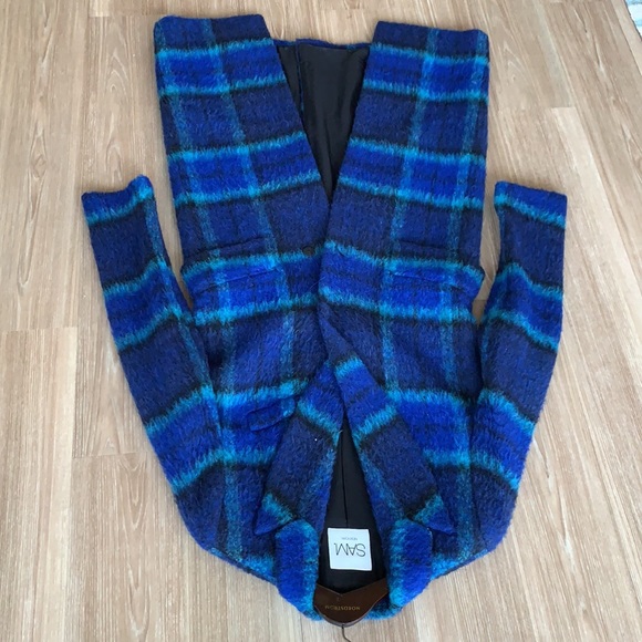 SAM New York brushed wool multicolored women’s size small pea coat made Bulgaria - Picture 8 of 17